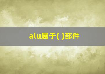 alu属于( )部件